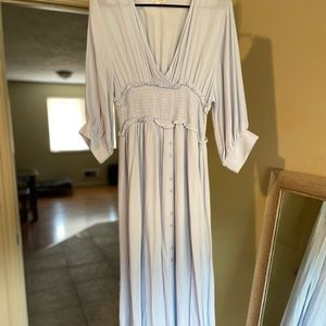 Powder Blue Midi Dress